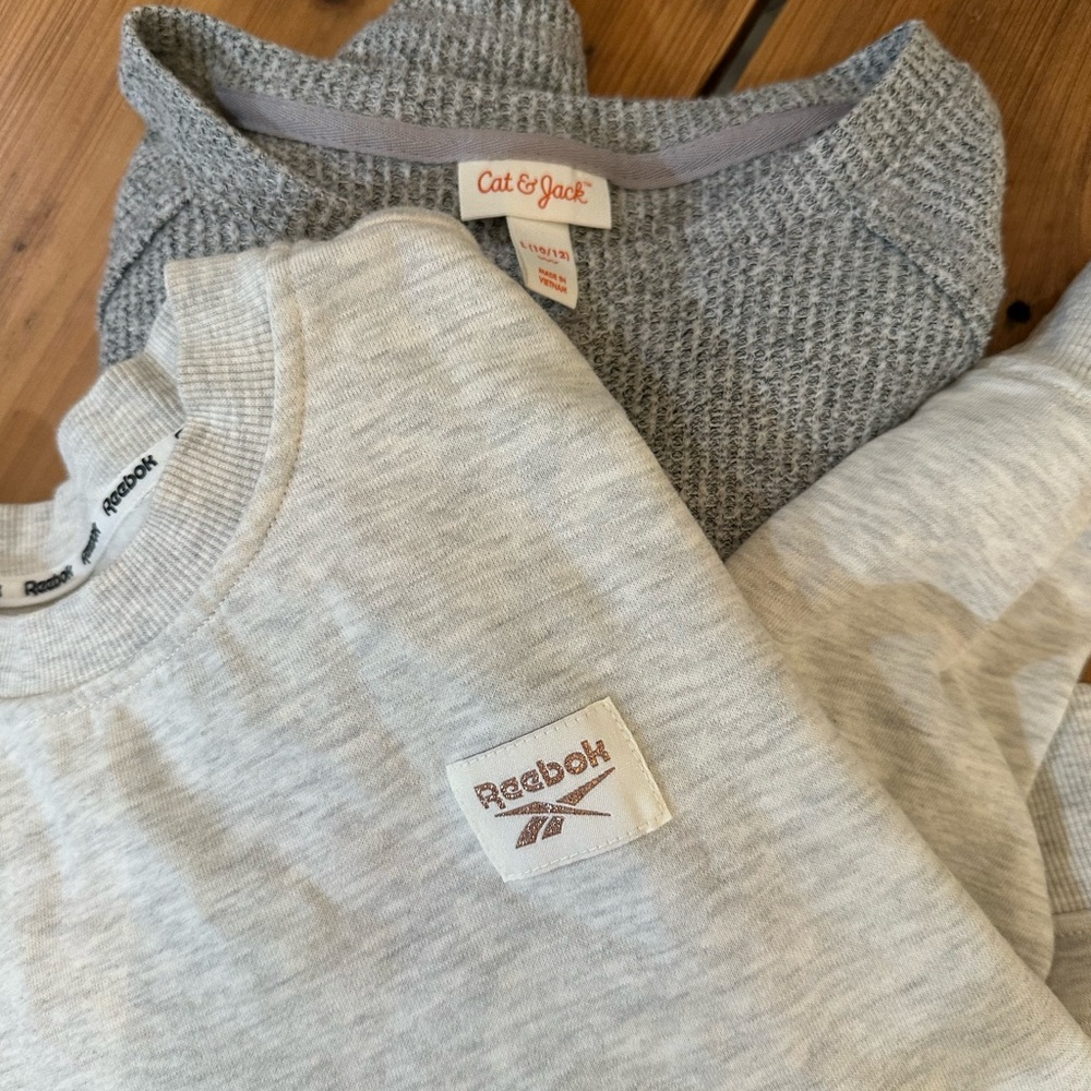 Reebok Light Gray Kids Sweatshirt